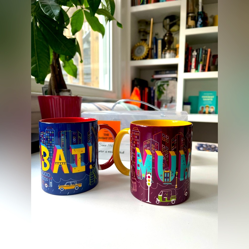 The Bombay Store - Mumbai City Lights Coffee Mugs Set of 2 (300 ml Each)